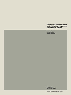 cover image of Biege- und Schubversuche an teilweise vorgespannten Betonbalken, Serie C